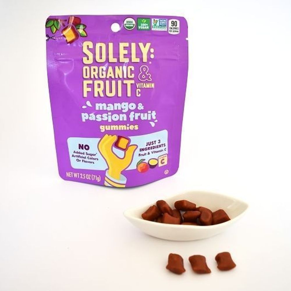 Solely Mango And Passion Fruit Gummies, 2.5 Ounce -- 12 Per Case