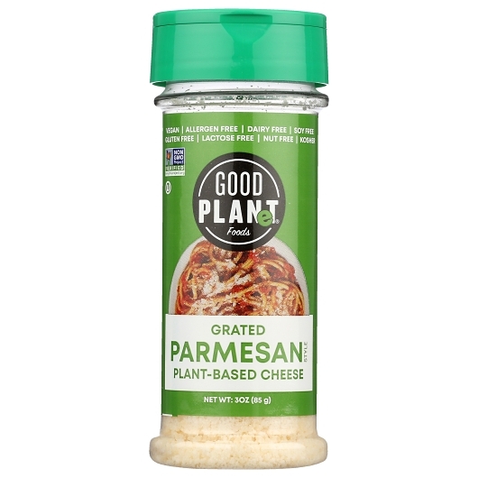 Good Planet Foods Grated Parmesan Style Plant Based Cheese, 3 Ounce -- 12 Per Case