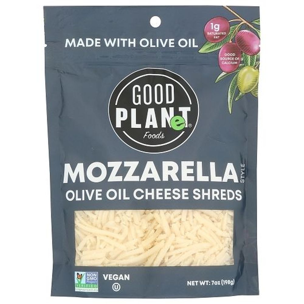Good Planet Foods Mozzarella Style Olive Oil Cheese Shreds, 7 Ounce -- 7 Per Case