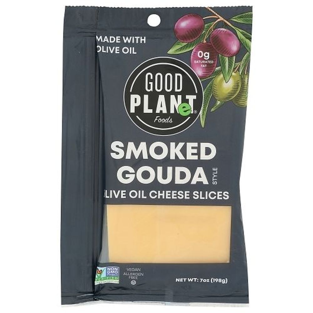 Good Planet Foods Smoked Gouda Style Olive Oil Cheese Slices, 7 Ounce -- 7 Per Case