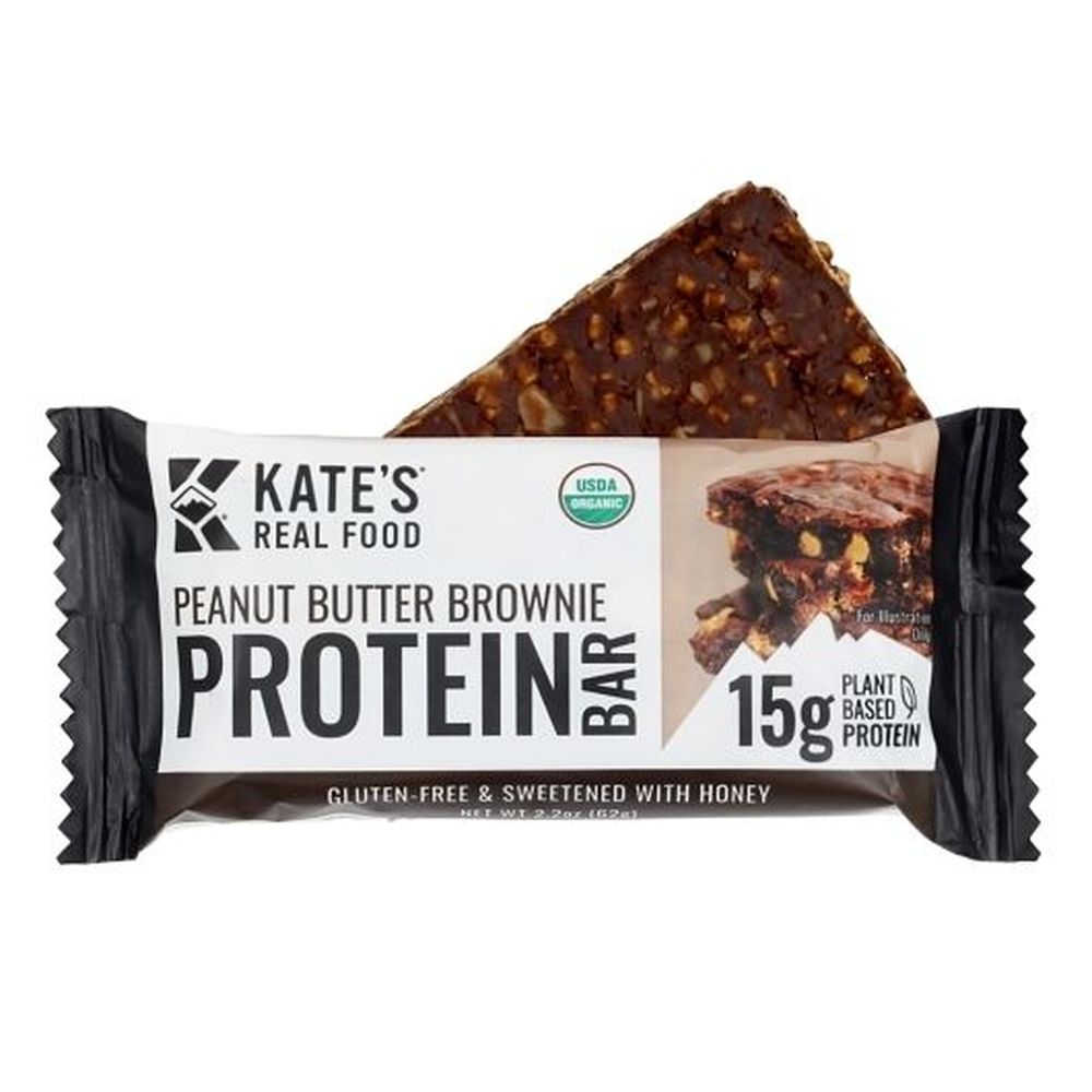 Kate's Real Food Peanut Butter Brownie Protein Bar, 2.2 Ounce -- 144 Per Case