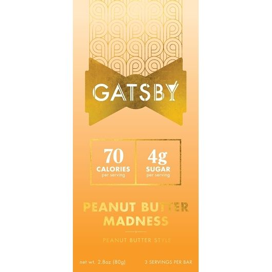 Gatsby Peanut Butter Madness Bar, 2.8 Ounce -- 144 Per Case