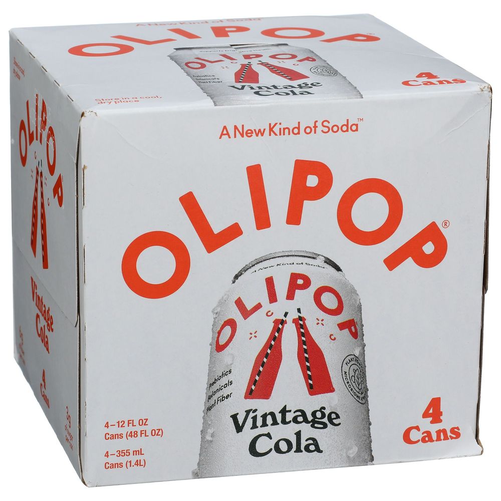 Olipop Vintage Cola Prebiotic Soda, 48 Fluid Ounce -- 6 Per Case