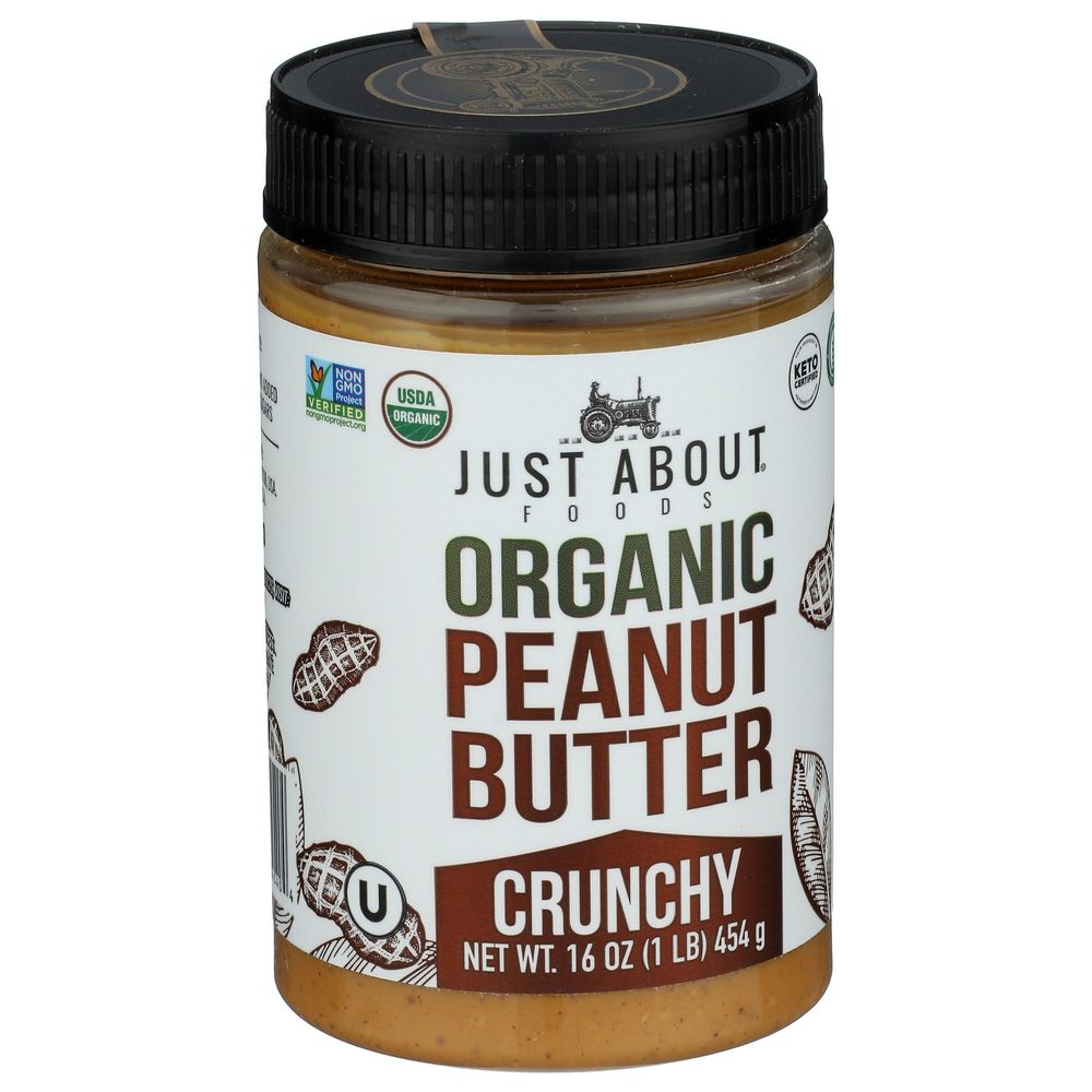 Just About Foods Organic Crunchy Peanut Butter, 16 Ounce -- 6 Per Case