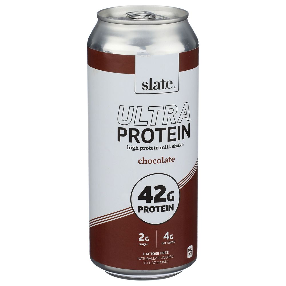 Slate Ultra Chocolate Protein Milk Shake, 15 Fluid Ounce -- 12 Per Case