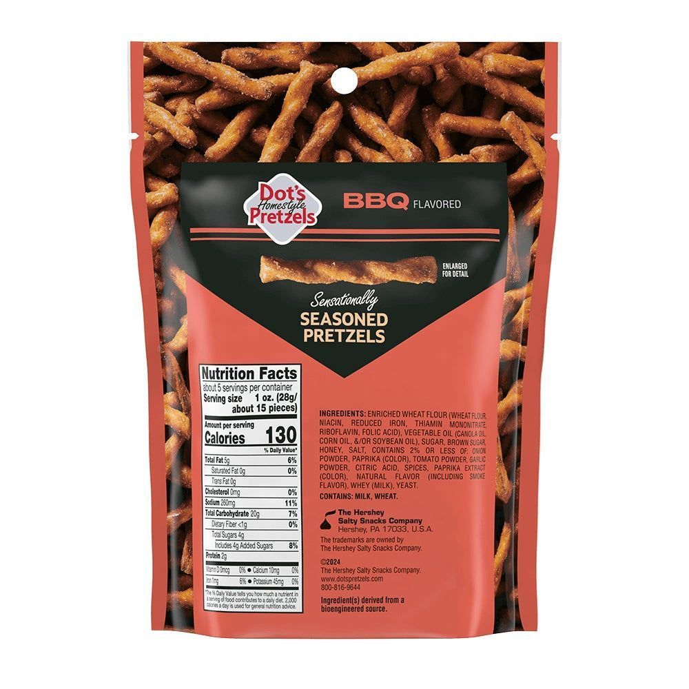 Dot's Pretzels Homestyle Bbq Flavored Seasoned Pretzel Twists, 5 Ounce -- 10 Per Case