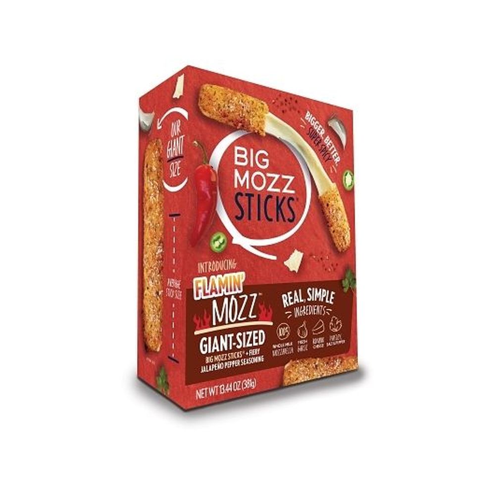 Big Mozz Premium Mozzarella Sticks With Jalapeno Pepper Seasoning, 13.44 Ounce -- 6 Per Case