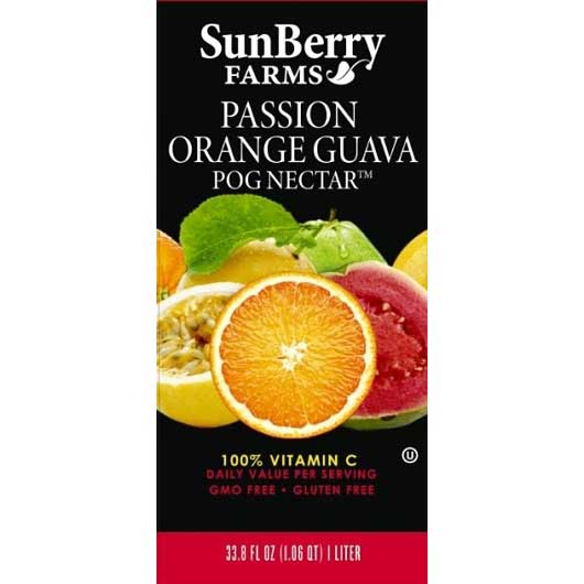 Sunberry Farms Passion Orange Guava Nectar, 33.81 Fluid Ounce -- 12 Per Case