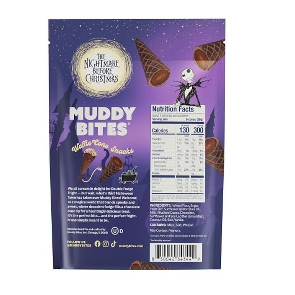 Muddy Bites Double Fudge Waffle Cone Snack, 2.33 Ounce -- 12 Per Case