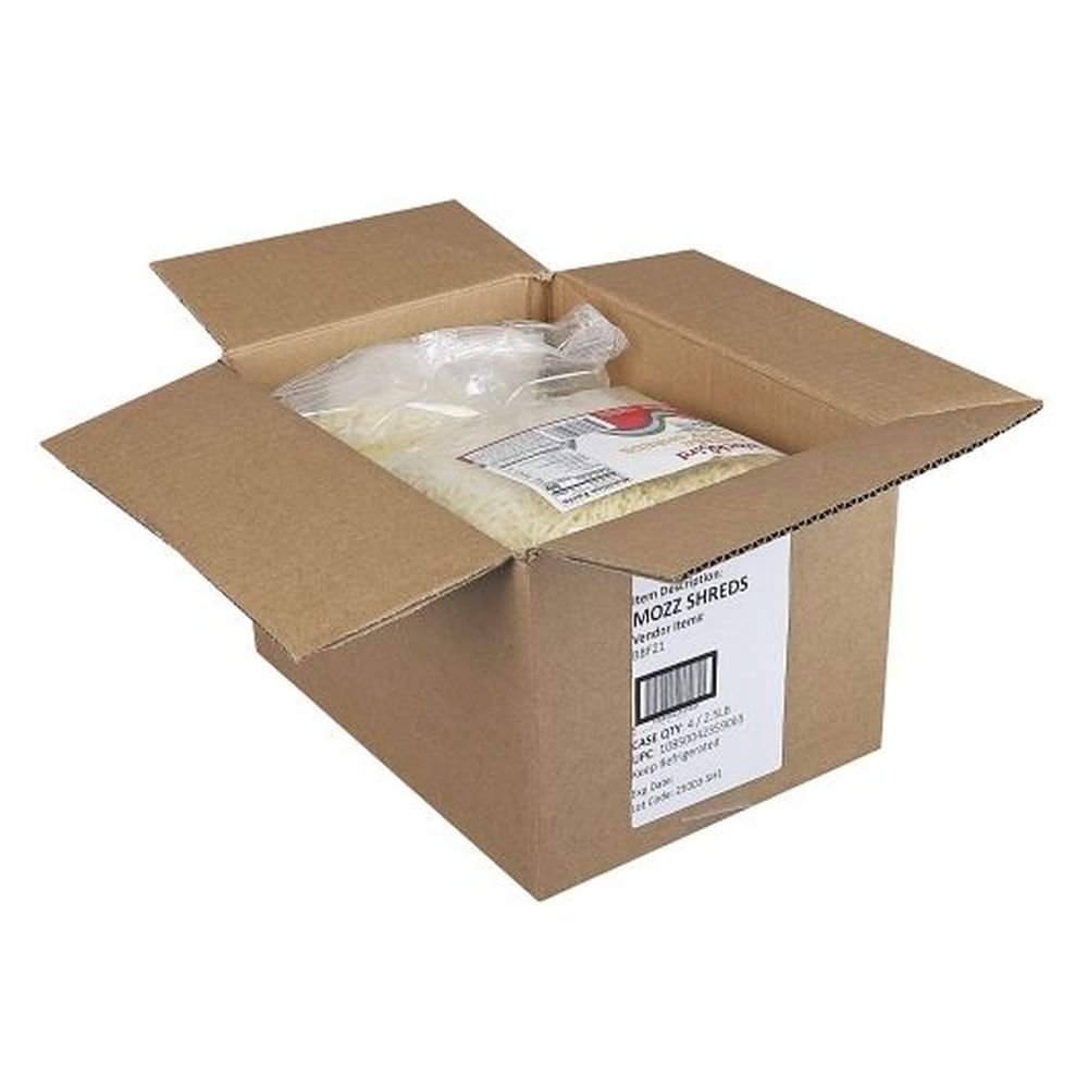 Blackbird Foods Plant Based Mozzarella Cheese Shreds, 2.5 Pound -- 4 Per Case