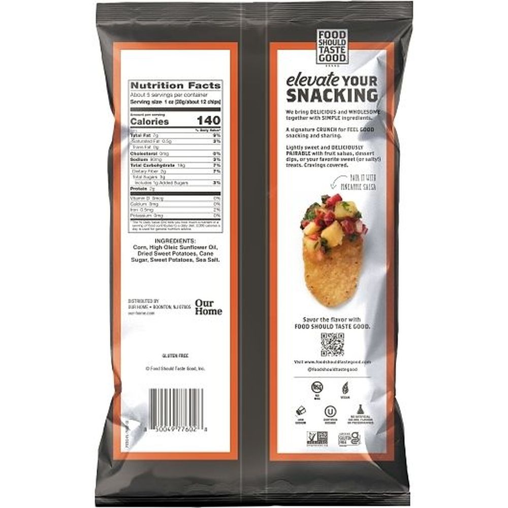 Food Should Taste Good Sweet Potato Tortilla Chips, 5.5 Ounce -- 12 Per Case