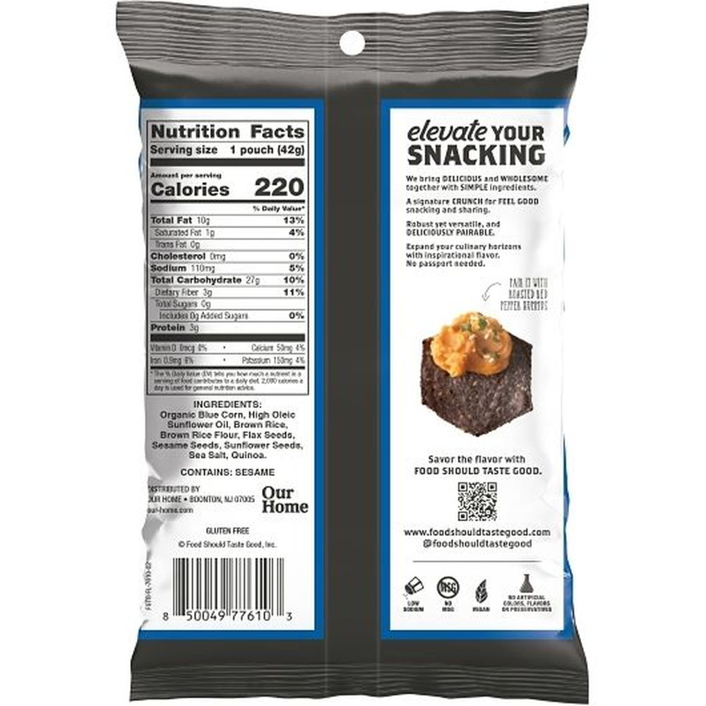 food should taste good blue corn tortilla chips