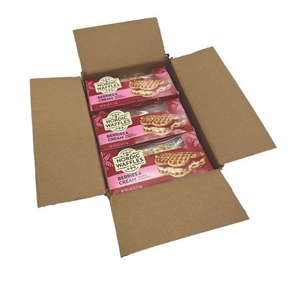 Nordic Waffles Berries And Cream Waffle Sandwich, 4 Ounce -- 12 Per Case