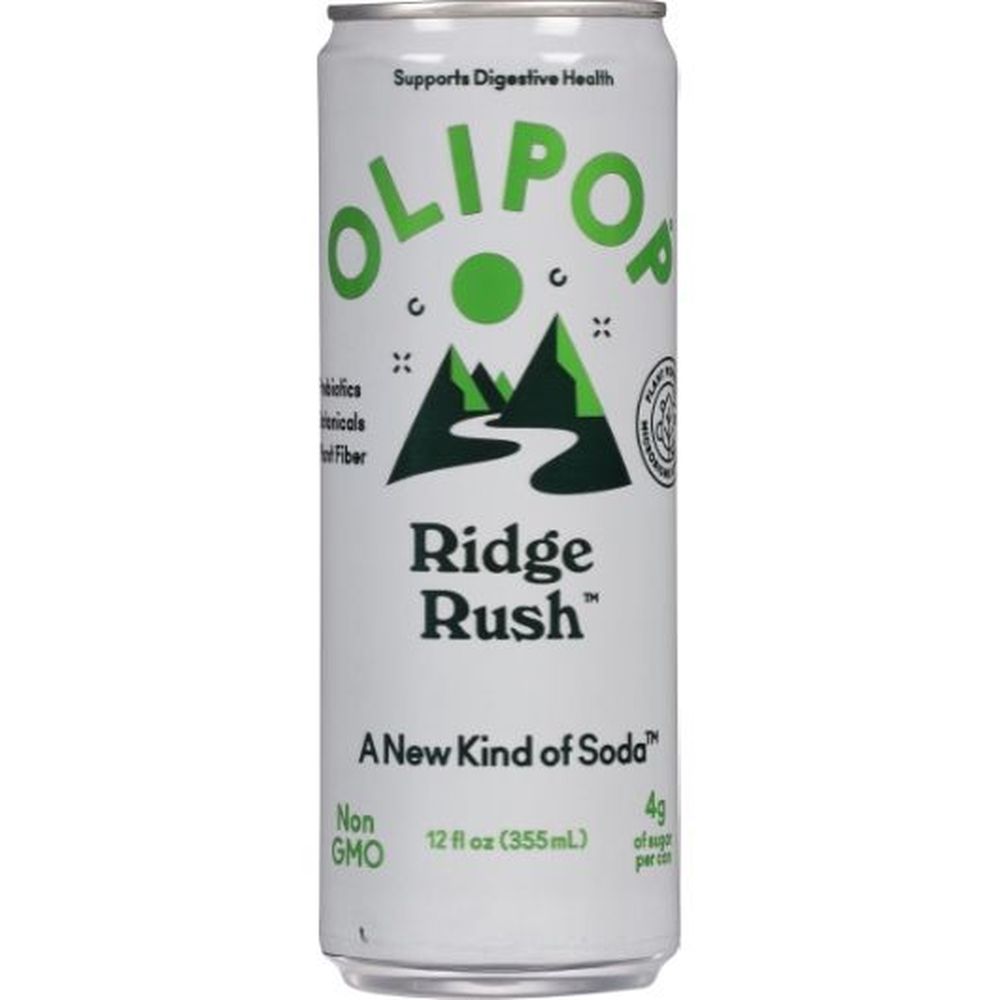 Olipop Ridge Rush Prebiotic Soda, 12 Fluid Ounce -- 12 Per Case