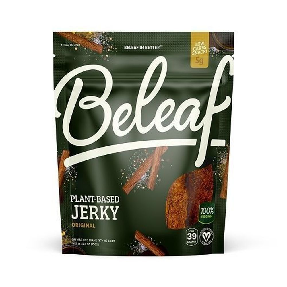 Beleaf Plant-based Original Jerky, 3.5 Ounce -- 12 Per Case