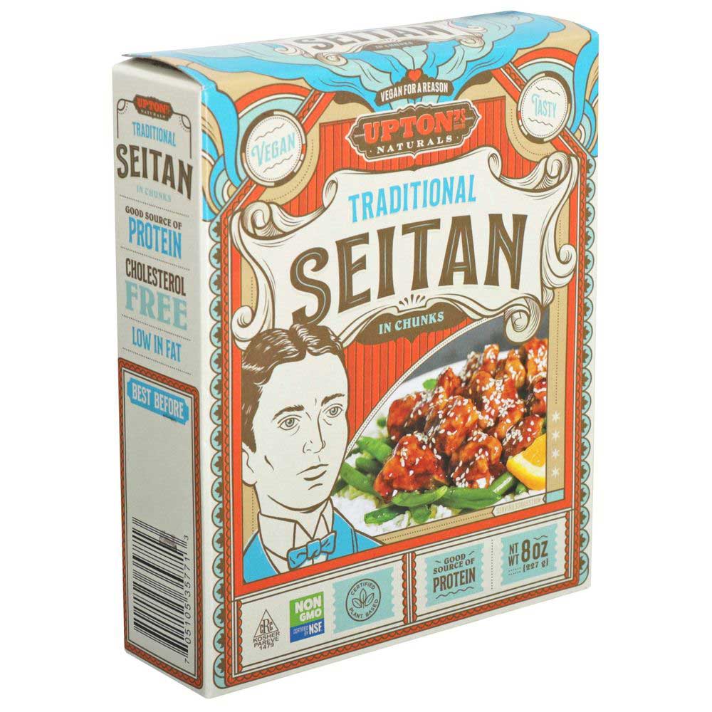 Upton's Naturals Traditional Seitan In Chunks, 8 Ounce -- 6 Per Case