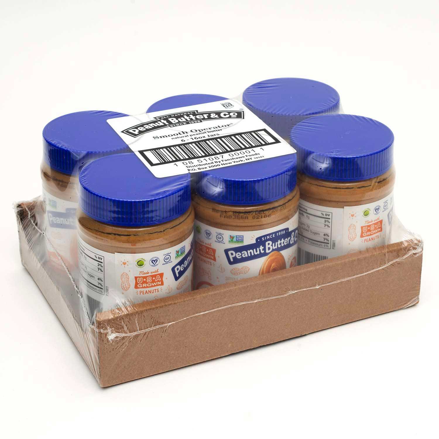 Peanut Butter & Co. All Natural Smooth Peanut Butter, 16 Ounce -- 6 Per Case