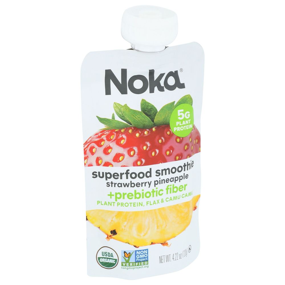 Noka Strawberry Pineapple Superfood Smoothie, 4.22 Ounce -- 6 Per Case