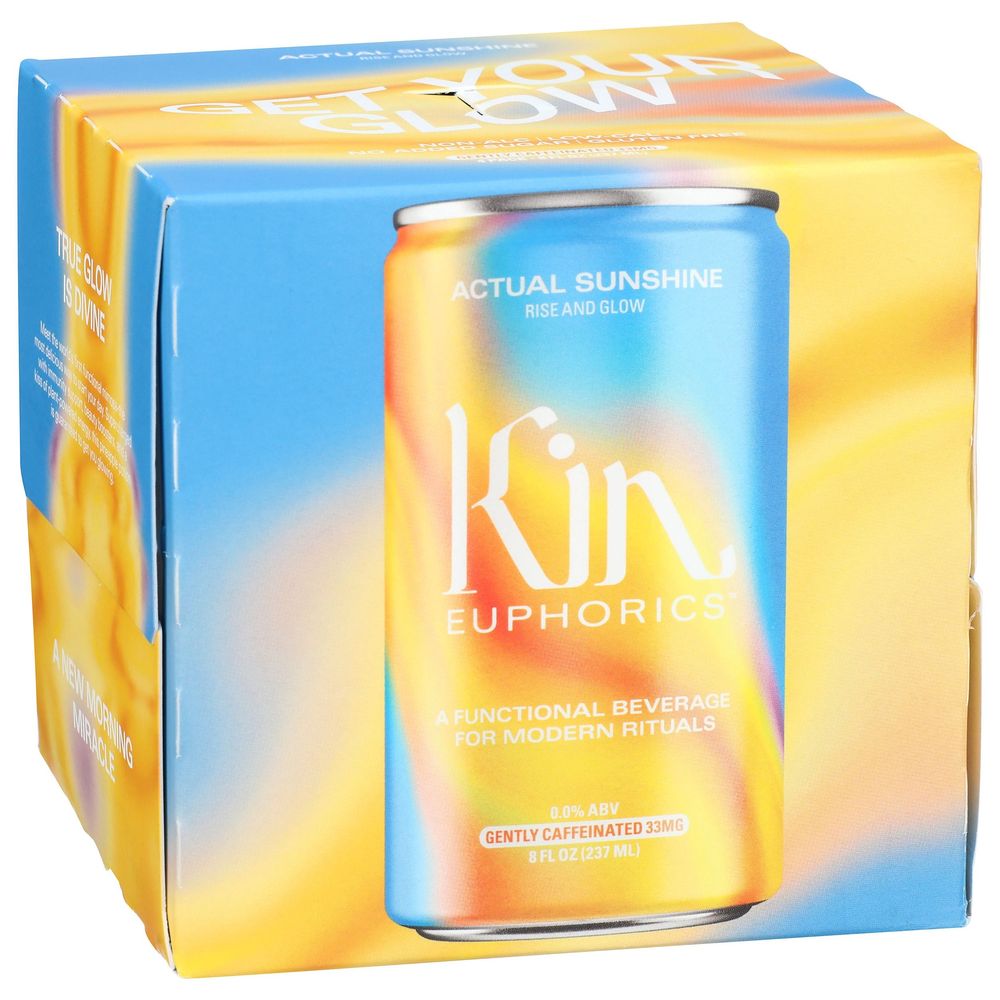 Kin Euphorics Actual Sunshine Functional Beverage, 32 Fluid Ounce -- 6 Per Case