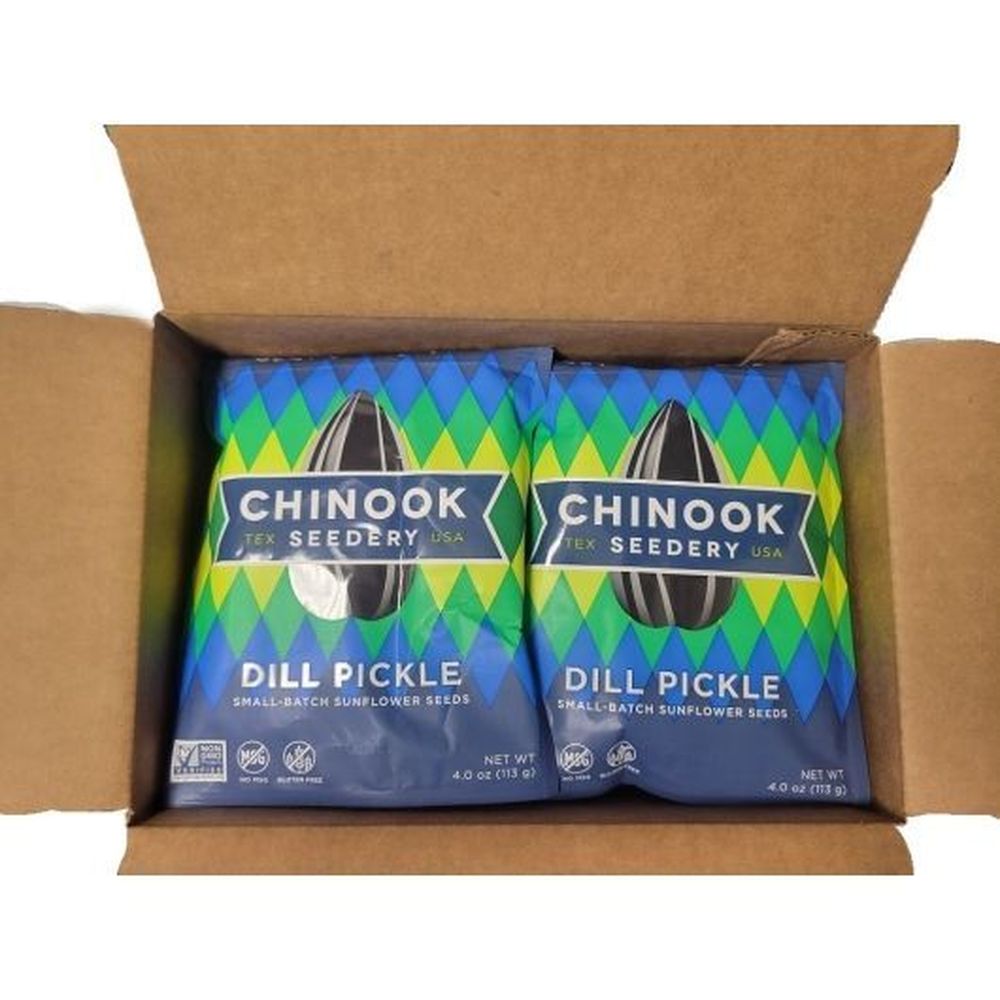 Chinook Seedery Dill Pickle Sunflower Seeds, 4 Ounce -- 12 Per Case