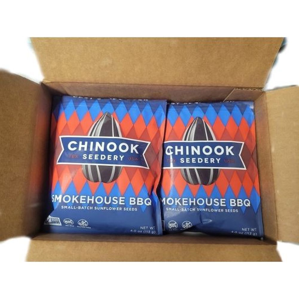 Chinook Seedery Smokehouse Bbq Sunflower Seeds, 4 Ounce -- 12 Per Case