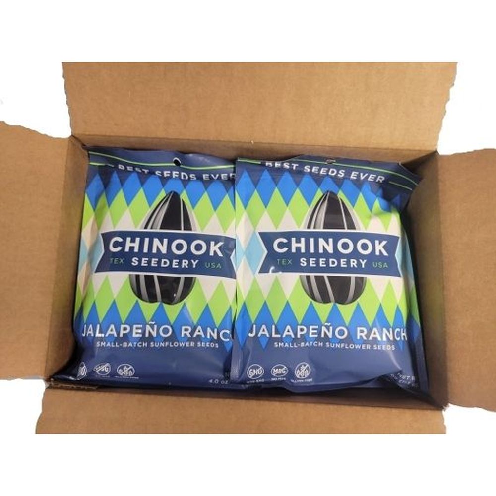 Chinook Seedery Jalapeno Ranch Sunflower Seeds, 4 Ounce -- 12 Per Case