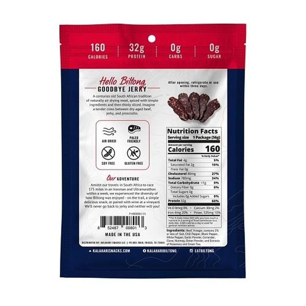 Kalahari Sliced Peri Peri Biltong, 2 Ounce -- 8 Per Case