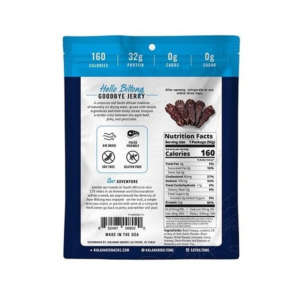 Kalahari Sliced Garlic Biltong, 2 Ounce -- 8 Per Case