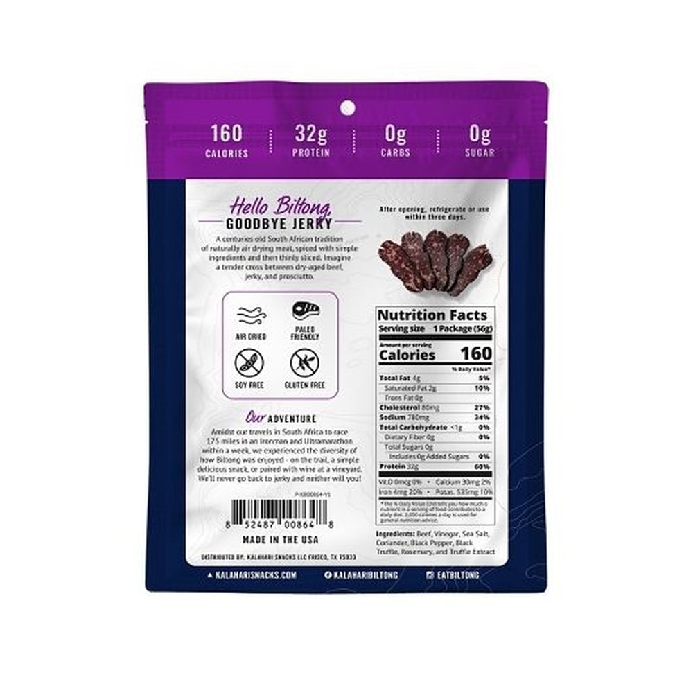 Kalahari Sliced Rosemary Truffle Biltong, 2 Ounce -- 8 Per Case