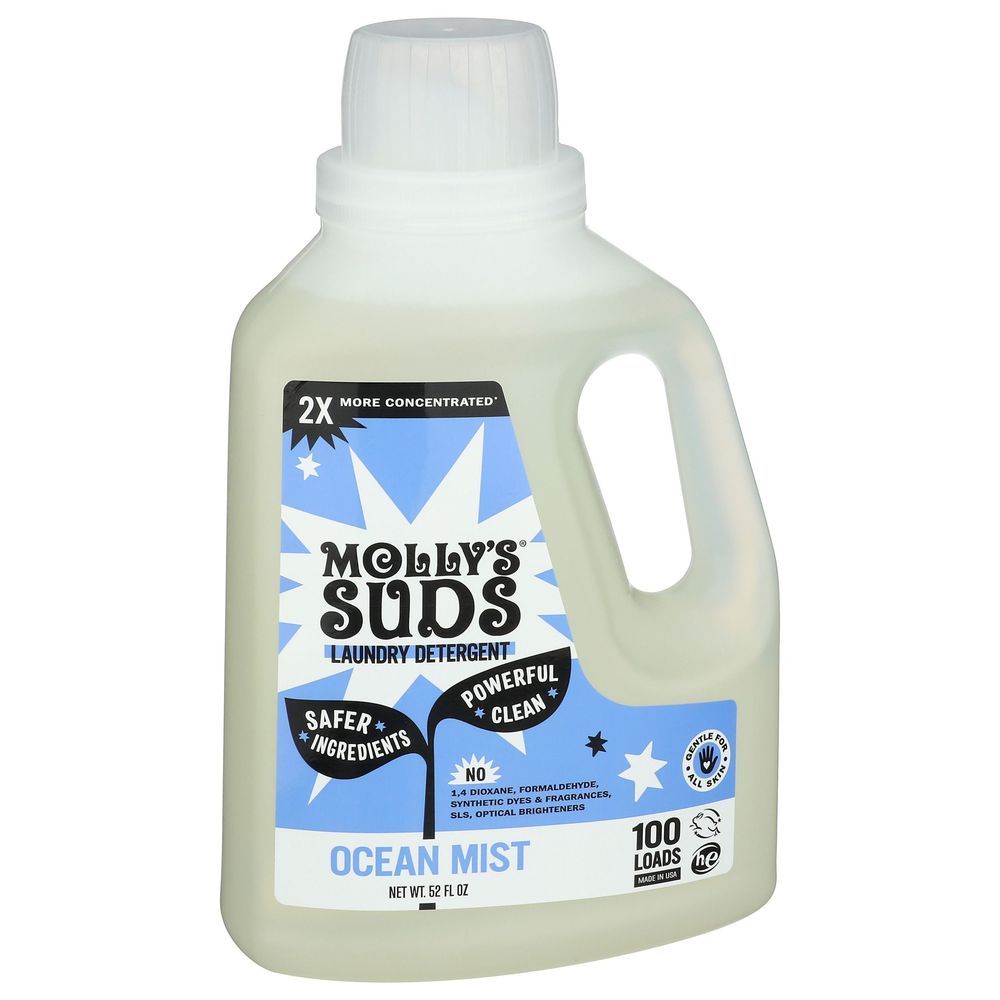Mollys Suds Ocean Mist Liquid Laundry Detergent, 52 Fluid Ounce -- 6 Per Case