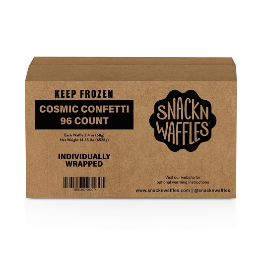 Snack N Waffles Cosmic Confetti Waffle, 2.4 Ounce -- 96 Per Case