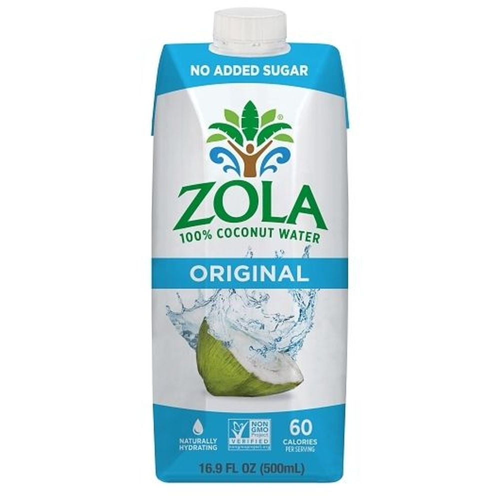Zola Original Coconut Water, 500 Ml -- 12 Per Case