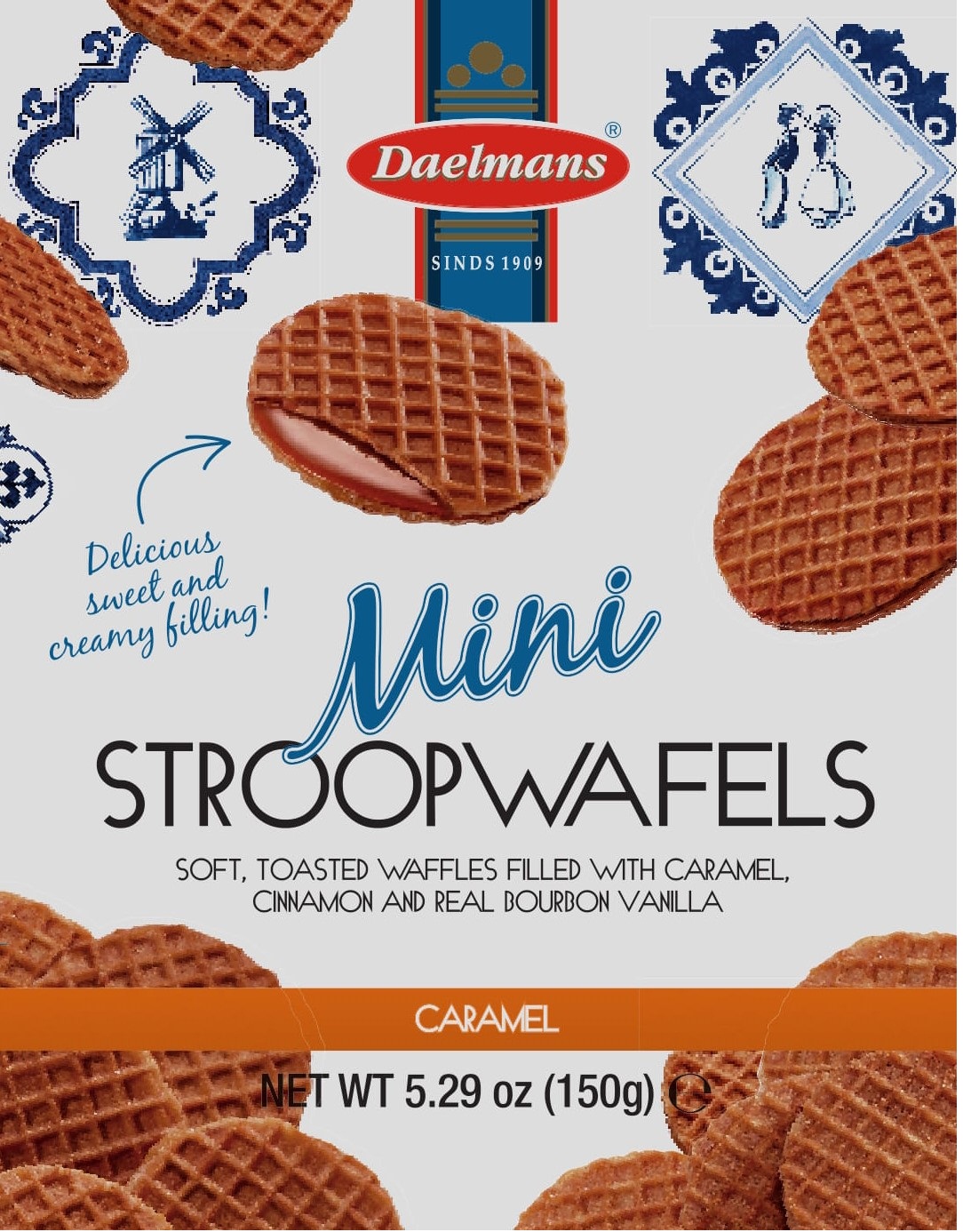 Daelmans Caramel Mini Stroopwafel, 5.29 Ounce -- 10 Per Case