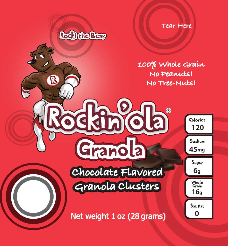 Rockin'ola Chocolate Granola, 28 Gram -- 250 Per Case