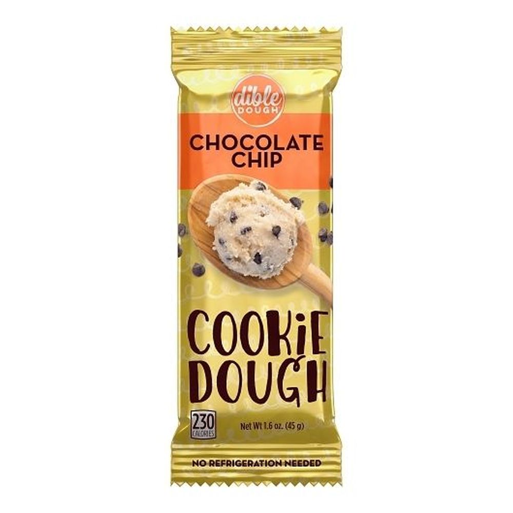 Dible Dough Chocolate Chip Cookie Dough Bar, 1.6 Ounce -- 20 Per Case