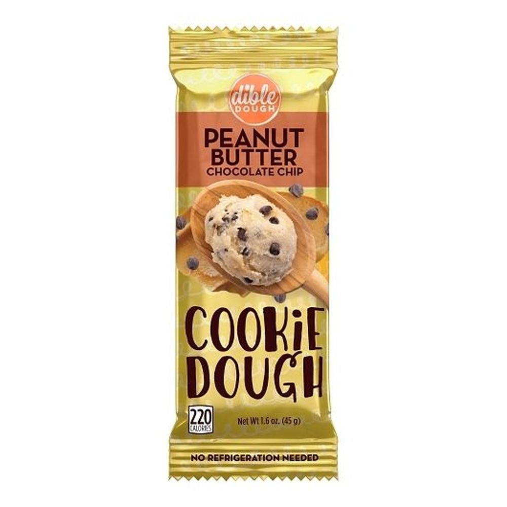 Dible Dough Peanut Butter Chocolate Chip Cookie Dough Bar, 1.6 Ounce -- 20 Per Case