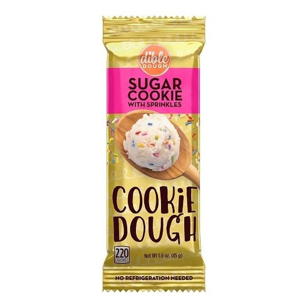 Dible Dough Sugar Cookies With Sprinkles Edible Cookie Dough Bar, 1.6 Ounce -- 20 Per Case