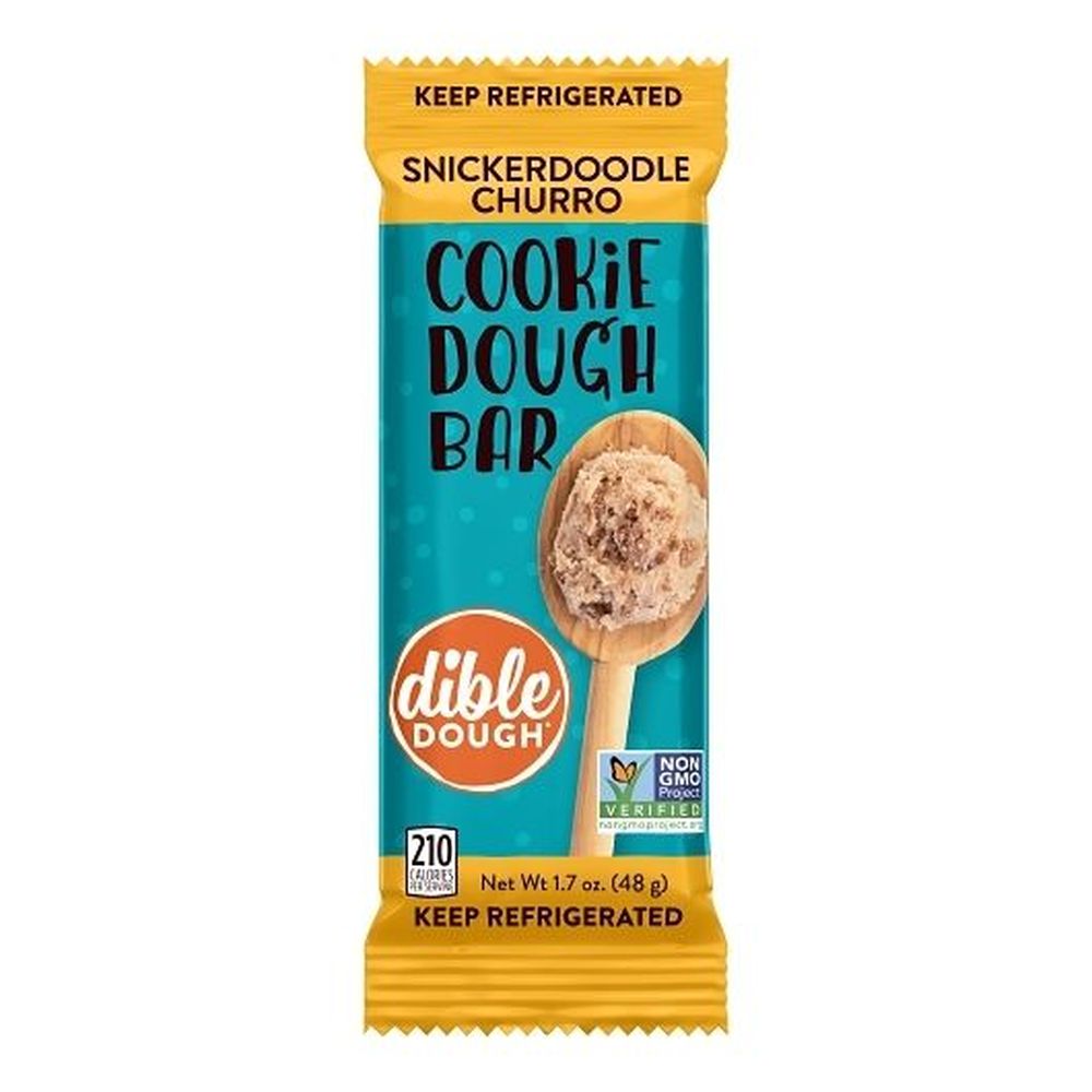 Dible Dough Full Size Snickerdoodle Churro Cookie Dough Bar, 1.7 Ounce -- 20 Per Case
