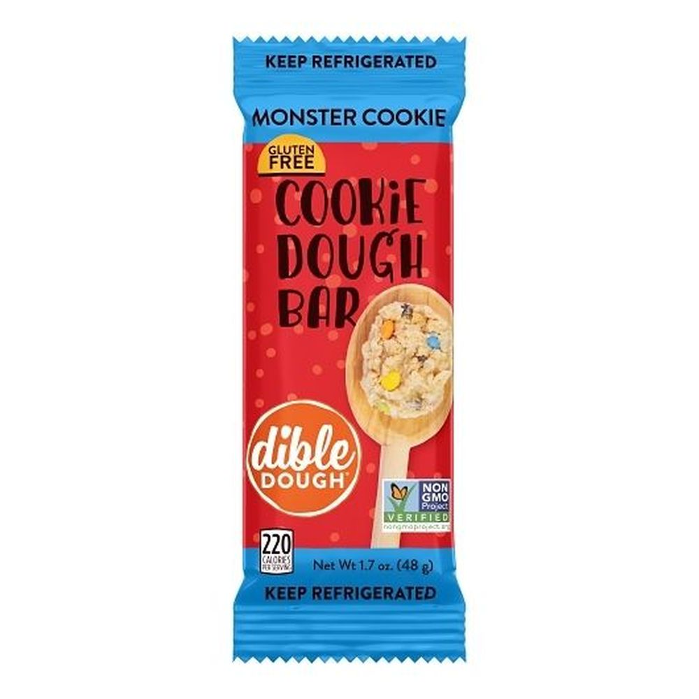 Dible Dough Monster Cookie Dough Bar, 1.7 Ounce -- 20 Per Case