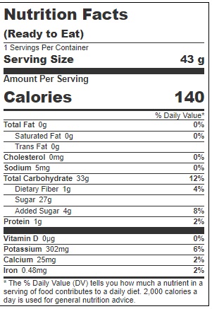 Amazin' Goldens Blue Raspberry Flavored Raisins, 1.5 Ounce -- 250 Per Case