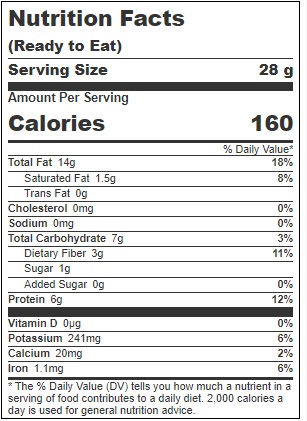 Kickin' Kernels Roasted And Unsalted Sunflower Kernels, 1 Ounce -- 300 Per Case