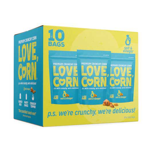 Love Corn Salt And Vinegar Corn Snacks, 1.6 Ounce -- 10 Per Case