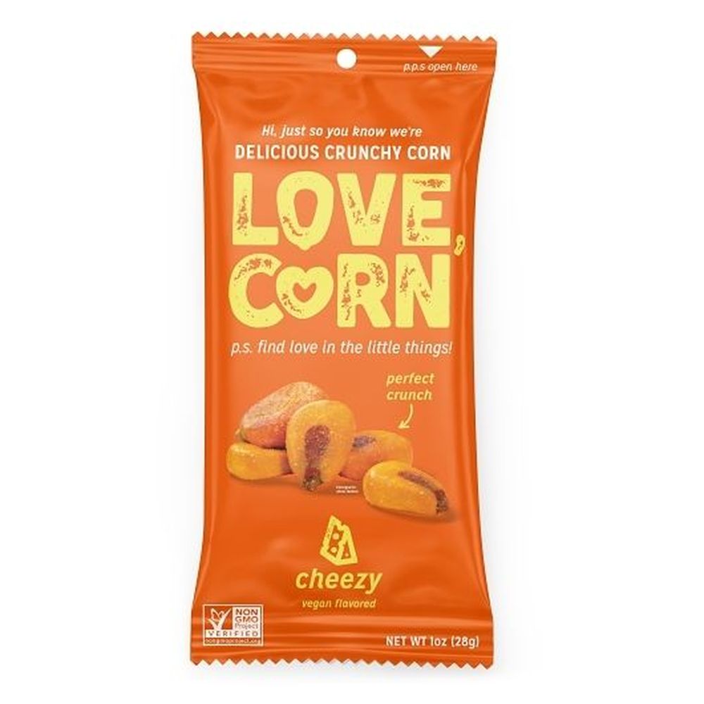 Love Corn Cheezy Delicious Crunchy Corn, 1 Ounce -- 72 Per Case