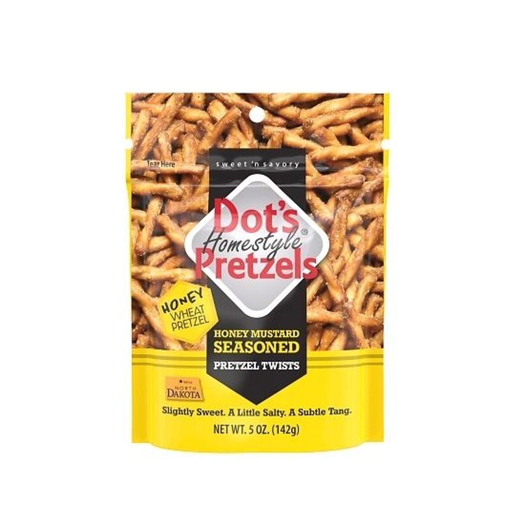 Dots Homestyle Honey Mustard Seasoned Pretzel Twists, 5 Ounce Bag -- 80 per case