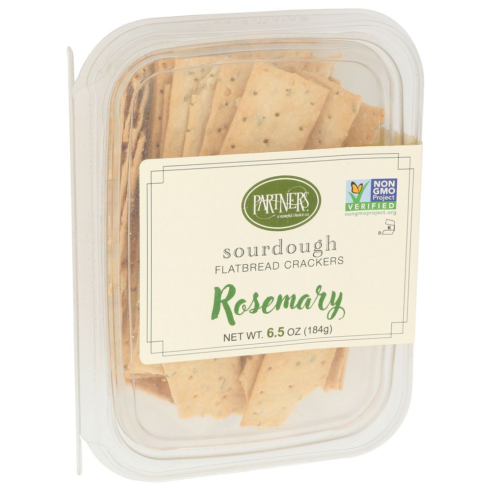 Partners Rosemary Sourdough Flatbread Crackers, 6.5 Ounce -- 8 Per Case