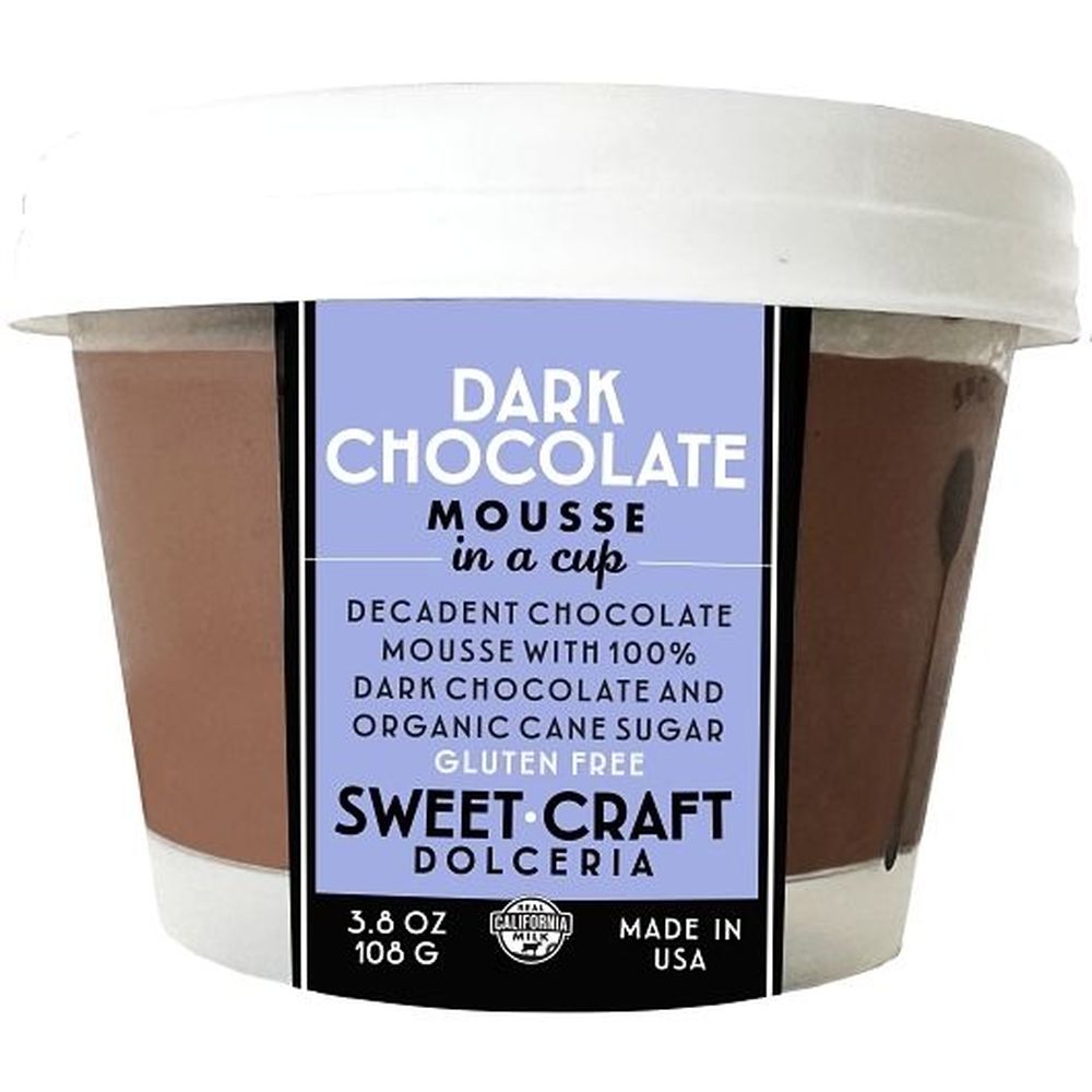 Sweet Craft Dolceria Mousse De Chocolate Oscuro, 3.8 Onzas -- 12 Por Caja