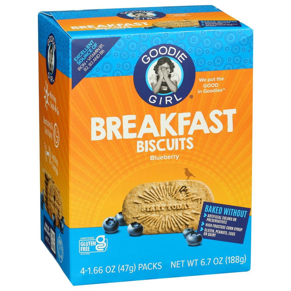 Goodie Girl Blueberry Breakfast Biscuits, 6.64 Ounce -- 6 Per Case