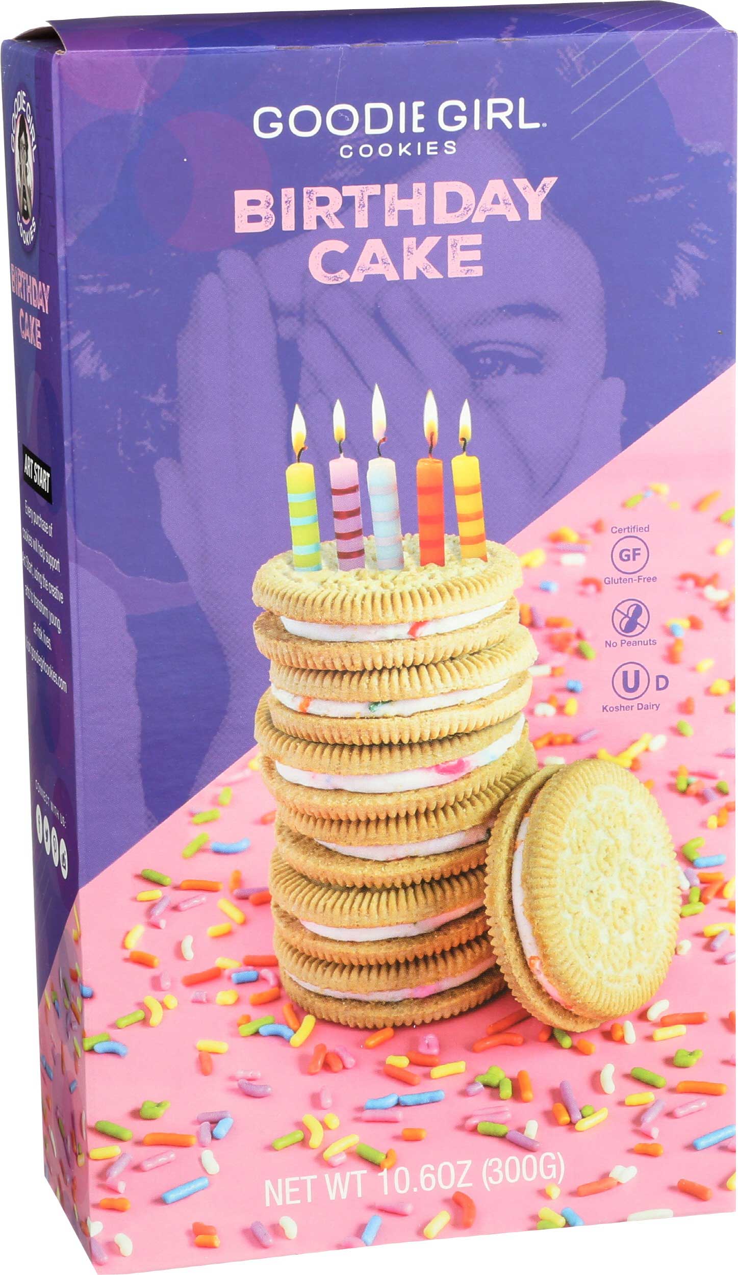 Goodie Girl Birthday Cake Creme Cookie, 10.6 Ounce -- 6 Per Case