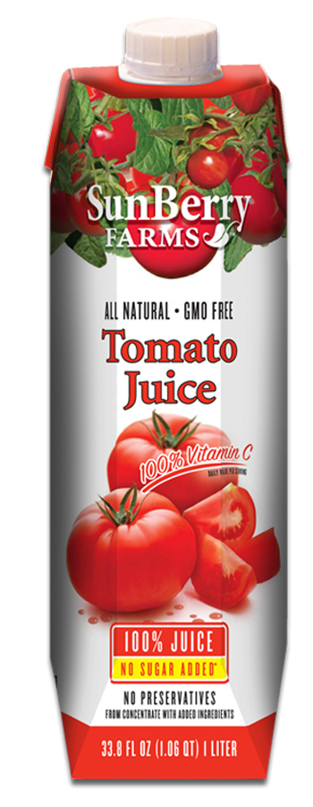 Sunberry Farms 100 Percent Tomato Juice, 33.8 Fluid Ounce -- 12 Per Case
