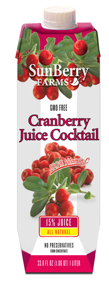 Sunberry Farms Cranberry Cocktail Juice, 33.81 Fluid Ounce -- 12 Per Case